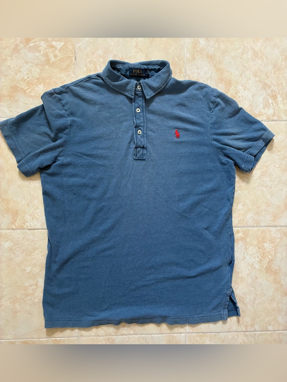 Ralph Lauren Indigo Wash Polo Sz L